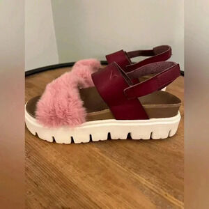 🔥 Like New Mark Nason Multi Color Leather Block Sandal With Rubber Bottom.